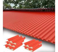 LQRCTRY Roof Panels, Aluminum Corrugated Roof And Cladding Panels Orange Multiple Pack Sizes 0.8-2m(5pcs,L-1.5m/4.9ft)
