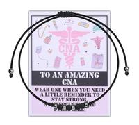 LQRI CNA Morse Code Bracelet Certified Nurse Assistant Nursing Gifts for Nurses Graduation CNA Gift Ideas Grad Inspiration Gifts, S, Alloy Steel, copper