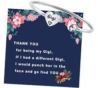 LQRI Gigi Bracelet Thank You Gigi Gifts Thank You For Being My Gigi Infinity Bracelet Best Gigi Ever Gift Mothers Day Jewelry Gifts for Grandma Gigi, S, Stainless Steel, stainless steel