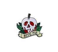 LQRI Halloween Bite Poison Enamel Lapel Pin Brooch Queen Evil Movie Fans Gifts Princess Charm Jewelry