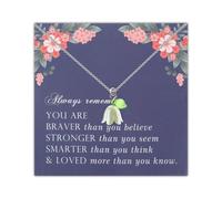 LQRI Lily of the Valley Necklace Lily Valley Flower Gift May Birth Flower Gift for Her Wildflower Necklace, S, Metal, alloy