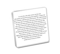 LQRI Man Arena Quote Gift It Is Not Critic Who Counts Motivational Acrylic Plaque Sign Decor Gift for Man Boss Leader Gifts (clear)