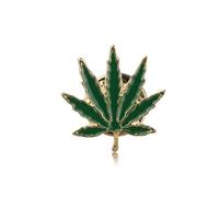 LQRI Marijuana Leaf Lapel Pin 420 Cannabis Weed Lover Gift Green Leaf Clothing Accessories Pin Plant Lover Clothes Jewelry, S, Plastic, n