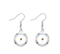 LQRI Mustard Seed Earrings The Lord Is My Strength and My Shield Christian Faith Pendant Earrings Religious Gift for Women, S, Stainless Steel, n