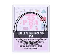 LQRI PA Morse Code Bracelet Physician Assistant Nursing Gifts for Nurses Graduation PA Nurse Gift Grad Inspiration Gifts, S, alloy, alloy