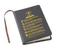 LQRI Pastor Appreciation Gifts Christian Pastor Journal Notebook Thank You Religious Gift For Pastors Preachers Church Leaders (black)