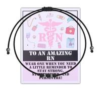 LQRI RN Morse Code Bracelet Registered Nurse Nursing Gifts for Nurses Graduation RN Nurse Gift Ideas Grad Inspiration Gifts, S, Alloy Steel, copper