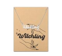 LQRI Witchling Charm Necklace Throne Fans Gift Fantasy Novel Jewelry Merch Witch Gift for Bookish, Stainless Steel, stainless steel
