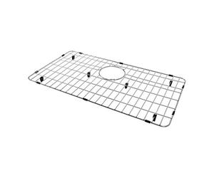 LQS Stainless Steel Kitchen Sink Bottom Grid and Sink Protector, Protective Sink Grid 26 x 14 Inches with Rear Drain for Single Sink Bowl