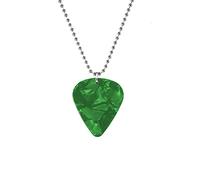 LQSCJS Plectrum Necklace, Guitar Plectrum Pendant, Necklace Heart Ruby, Heart Pendant Eddie Munson Guitar Picks Guitar Plectrums for Your Acoustic, Electric, Clothing accessories. (Style 6, Green)