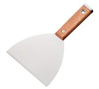 LQSSA Putty Flexible Stainless Steel and Durable Solid Wood Handle for Remove Wallpaper/DIY Decoration,Oblique/5Inch