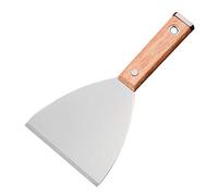 LQSSA Putty Flexible Stainless Steel and Durable Solid Wood Handle for Remove Wallpaper/DIY Decoration,Oblique/4Inch