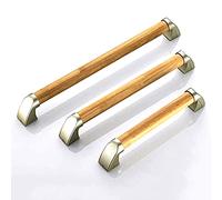 LQSYBHD 1 Pack Wooden Grab Bar Bathroom Grab Rails Bath Showers for Disabled Elderly Non-slip Safety Aid，Concealed Wall Mounting Metal Fittings(Size:44cm)