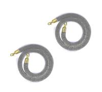 LQSYBHD 2/3 PCS Velvet Rope 5 FT VIP Rope Barrier Thick Velvet 5 Foot For Crowd Control Stanchion Set And Posts Party Decor, With Gold Hooks(Size:3.3ft,Color:2pcs)