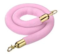 LQSYBHD 3.3 Feet Pink Velvet Stanchion Rope,Hanging Rope,Velvet Rope,Crowd Control Barrier Rope With Snap Hooks For Posts Stand Queue Divider Of Hotel(Size:3.3ft,Color:Pink)