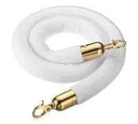 LQSYBHD 3.3 Feet Pink Velvet Stanchion Rope,Hanging Rope,Velvet Rope,Crowd Control Barrier Rope With Snap Hooks For Posts Stand Queue Divider Of Hotel(Size:4ft,Color:White)