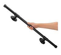 LQSYBHD 30-120cm Metal Stairs Handrail Wall Balustrade,Non-Slip Industrial Iron Pipe Railing,Wall Mount Support Step Baluster for Indoor Outdoor Stairs(Size:30cm/0.9 ft)