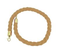 LQSYBHD 4.9 Feet Twisted Post Rope,Barrier Ropes With Gold Plated Stainless Steel Snap Hooks,for Queue Divider Crowd Control Of Hotel Celebration(Size:8ft)