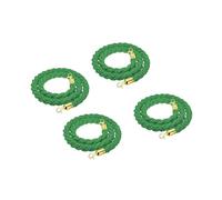 LQSYBHD 4 PCS Twisted Post Ropes,Stanchion Ropes,Twisted Queue Barrier Rope,Rope Barrier Braided Stanchion Ropes,for Posts Stands with Chrome Hooks(Size:5ft)