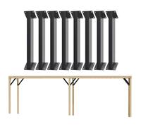 LQSYBHD 45-Degree Angle Bracket,Corner Support Structure,Inside Joint Bracket Angle Bracket For Gazebos Cabins Flower Stands Wooden Pillars,DIY Kit Carbon Steel(Size:8PCS)