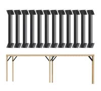 LQSYBHD 45-Degree Angle Bracket,Corner Support Structure,Inside Joint Bracket Angle Bracket For Gazebos Cabins Flower Stands Wooden Pillars,DIY Kit Carbon Steel(Size:12PCS)