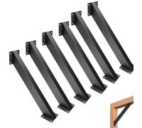 LQSYBHD 45° Heavy Duty Connector Brace Bracket Kit Wood Beam Support Hardware Degree Post Bracket for Gazebos Pergola Porches Inside Mount Corner Connector(Size:6pcs)