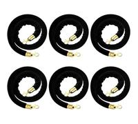 LQSYBHD 5 Feet Black Velvet Stanchion Rope,Velvet Rope,Crowd Control Barrier Rope With Snap Hooks For Posts Stands Queue Divider Of Hotel TheaterOvie Theaters,Hotels(Size:3ft)