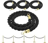 LQSYBHD 5 Ft Stanchion Rope With Snap Hooks,Twisted Post Ropes,Crowd Control Ropes With Hooks For Engagement Hotel Banquets Parties Venues Decoration(Size:5ft)