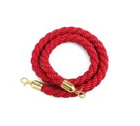 LQSYBHD 5Ft Stanchion Rope With Snap Hooks, Crowd Control Ropes With Hooks, Twisted Post Ropes For Engagement Hotel Banquets Parties Venues Decoration(Size:6ft,Color:Gold Hook)