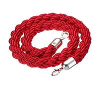 LQSYBHD 5Ft Stanchion Rope With Snap Hooks, Crowd Control Ropes With Hooks, Twisted Post Ropes For Engagement Hotel Banquets Parties Venues Decoration(Size:6ft,Color:Silver Hook)