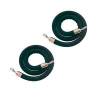 LQSYBHD 6 Foot Dark Green Rope,Stanchion Rope,Velvet Hanging Stanchion Rope Foam Core,with Polished Stainless Steel Snap Ends,Crowd Control Rope(Size:9ft)