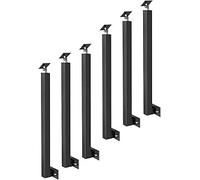 LQSYBHD 6 Pack Side Mount Stair Balusters Post Kit, Metal Hand Railing Spindles with Flat & Adjustable 270° Angle Bracket, Banister Column for Deck, Steps, Garden, Outdoor Stairs Remodeling(Size:95cm)