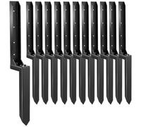 LQSYBHD Adjustable Fence Post Repair Kit Quick Fix Rotted Tilted Broken Leaning Wood Posts Support Easy Solution Fence Post Anchor Fence Post Anchor Stakes(Size:80x12x5cm,Color:12B)