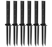 LQSYBHD Adjustable Fence Post Repair Kit Quick Fix Rotted Tilted Broken Leaning Wood Posts Support Easy Solution Fence Post Anchor Fence Post Anchor Stakes(Size:80x12x5cm,Color:6C)