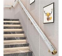 LQSYBHD Clear Acrylic Stairs Handrail Banister，Wall Mount Support Hand Rail - Non-Slip Transparent Crystal Indoor Railing Grab Bar，Complete Kit(Size:100cm(3.2ft),Color:gold hook)