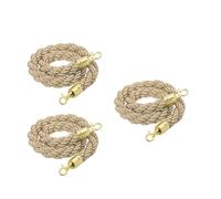 LQSYBHD Crowd Control Rope - Heavy-Duty Rope 5 Feet With Polished Snaps,Post Queue Line Barrier For Movie Theaters, Grand Openings, Hotels(Size:4.9ft,Color:3pc)