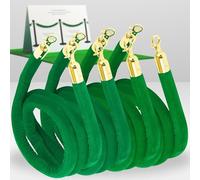 LQSYBHD Crowd Control Ropes Safety Barriers,4 Pack Velvet Stanchion Rope,with Polished Gold Clasps,Hanging VIP Rope For Red Pink Carpet Theme Event(Size:6ft)