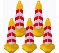 LQSYBHD Delineator Post Cones Safety Cone Traffic Safety Cones,Multi Purpose Pop-Up Cones with Reflective Collar Parking Cone for Road Safety for Driving Training(Size:72x40x40cm,Color:5B)