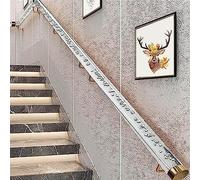 LQSYBHD Hand Rails for Indoor Stairs Clear Acrylic Glass, Railing Handrail Transparent Glass Wall Mounted Modern Decor Banister Brackets Kit Interior Staircase Steps(Size:120cm/3.9ft)