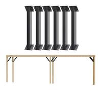 LQSYBHD Heavy Duty 45-Degree Angle Corner Brace Inside Mount 45-Degree Angle Connector Bracket 45 Degree Bracket DIY Kit for Wood Post and Beam Desk Pergola(Color:6pack)