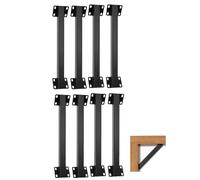 LQSYBHD Heavy Duty Connector Brace Bracket Kit,Angle Support Bracket 45 Degree Angle Support Brackets,Black Metal Roof Riser Beam Bracket for Roof Pergola Gazebo(Color:8pack)