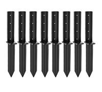 LQSYBHD Heavy Duty Fence Post Repair Kit Post Support Thickened Fence Post Anchor Ground Stakes for Repair Tilted Decking Fencing Broken Wood Posts Support 8-Pack Black