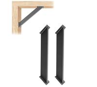 LQSYBHD Heavy Duty Pergola Brackets Kit, 45° Angle Support Brackets, Steel Corner Connectors,Wooden Structure Brackets For Treehouse Gazebo Patio Cabin Deck,Black Metal(Size:2PCS)