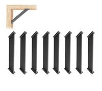 LQSYBHD Heavy Duty Pergola Brackets Kit, 45° Angle Support Brackets, Steel Corner Connectors,Wooden Structure Brackets For Treehouse Gazebo Patio Cabin Deck,Black Metal(Size:8PCS)