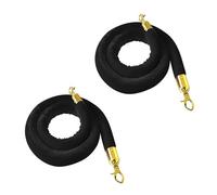 LQSYBHD Set Of 2,Black Velvet Ropes,Stanchion Ropes 5 Ft,Gold Hooks - Crowd Control Barriers & Line Dividers - Home Theater Accessories & Decor(Size:7ft,Color:with Gold Hooks.)