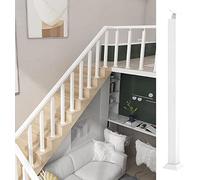 LQSYBHD Stair Baluster Posts- 270° Adjustable Metal Railing Spindles with Flat Bracket Base and Screws Kits, Iron Posts for Deck Balcony Indoor Outdoor Decor(Size:105cm/42in,Color:white)