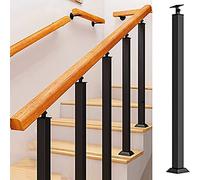 LQSYBHD Stair Baluster Posts- 270° Adjustable Metal Railing Spindles with Flat Bracket Base and Screws Kits, Iron Posts for Deck Balcony Indoor Outdoor Decor(Size:85cm/34in,Color:black)