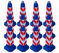 LQSYBHD Traffic Safety Cones with Reflective Collar Cones with Handle Plastic PVC Heavy Duty Cones Multi Purpose Pop-Up Cone or Parking Lot,Driving Training(Size:68x31x31cm,Color:12A)