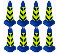LQSYBHD Traffic Safety Cones with Reflective Collar Cones with Handle Plastic PVC Heavy Duty Cones Multi Purpose Pop-Up Cone or Parking Lot,Driving Training(Size:70x35x35cm,Color:8B)
