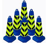 LQSYBHD Traffic Safety Cones with Reflective Collar Cones with Handle Plastic PVC Heavy Duty Cones Multi Purpose Pop-Up Cone or Parking Lot,Driving Training(Size:72x40x40cm,Color:6B)